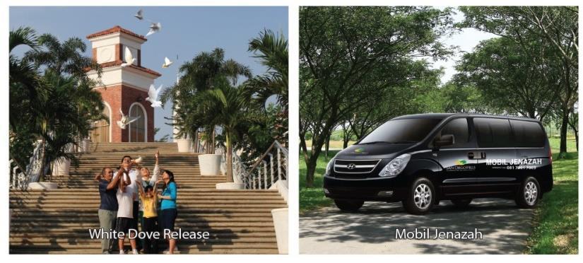 Helipad, white dove release, dan mobil jenazah San Diego Hills